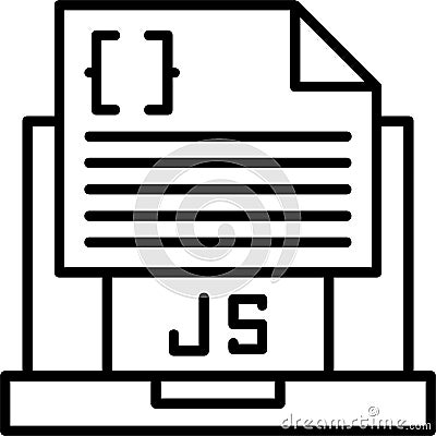 Javascript File Vector Icon Design Vector Illustration