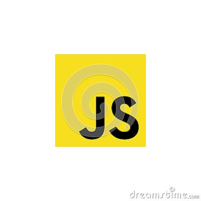 Javascript logo editorial illustrative on white background Editorial Stock Photo