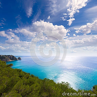 Javea La Granadella castle Mediterranean Spain Stock Photo