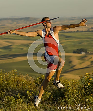 Javelin Thrower Stock Photo