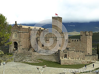 Javier middleage castle in Navarre Stock Photo