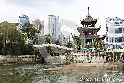 Jaxiu pavilion in guinyang,china Editorial Stock Photo