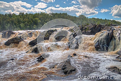 Jay Cooke State Park is on the St. Louis River south of Duluth i Stock Photo