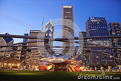 Jay Pritzker Pavilion in Millenium Park Editorial Stock Photo