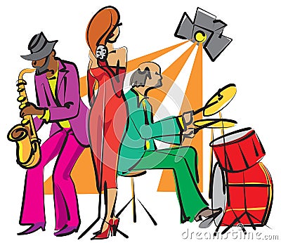 Jazz band Vector Illustration