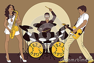 Jazz band Vector Illustration