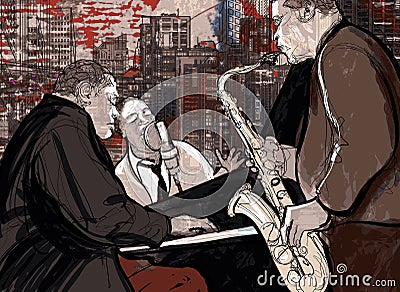 Jazz band Vector Illustration
