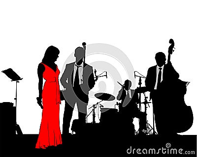 Jazz band two Vector Illustration