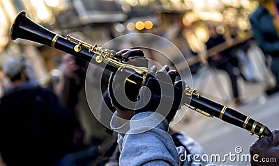 Jazz Clarinet on Royal Street New Orleans Stock Photo