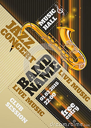 Jazz Concert Poster Vector Illustration