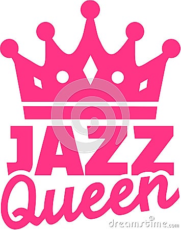 Jazz dance queen with crown Vector Illustration