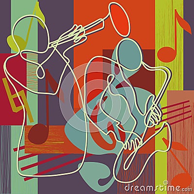 Jazz festival illustration Vector Illustration