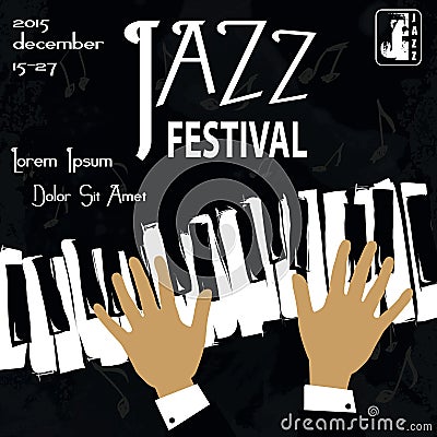 Jazz festival Poster Vector Illustration