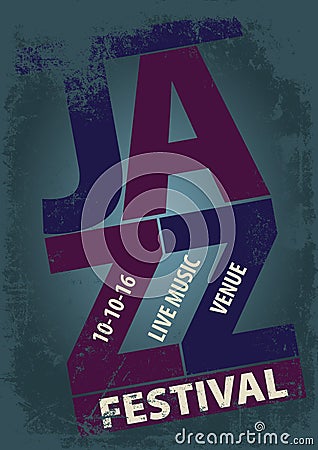 Jazz Festival Poster Template Vector Illustration