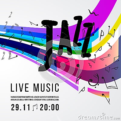 Jazz festival poster template. Jazz music. Saxophone. International Jazz Day. Vector design element Vector Illustration