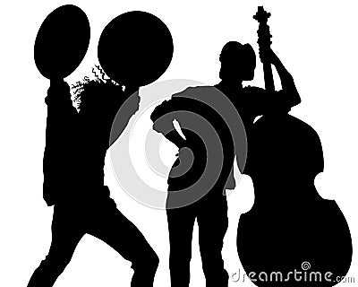 Jazz guitarist one Vector Illustration