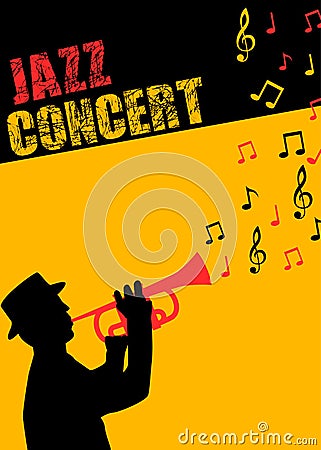 Jazz music concert poster and flyer Vector Illustration