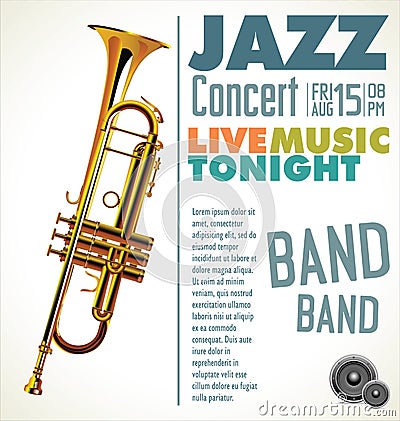 Jazz music festival, poster Stock Photo