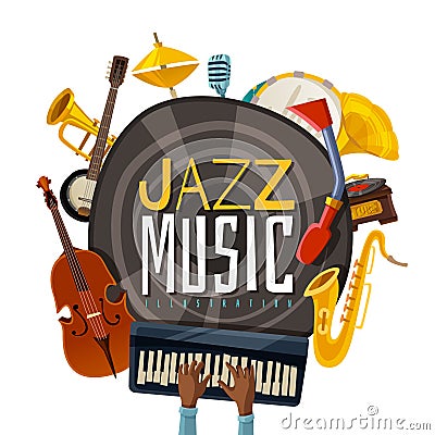 Jazz Music Illustration Vector Illustration