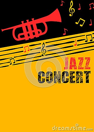 Jazz music poster and flyer Vector Illustration