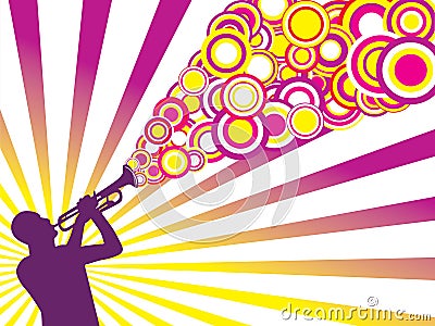 Jazz musician background Vector Illustration