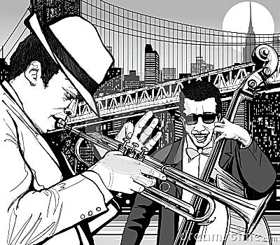 Jazz in New York Vector Illustration