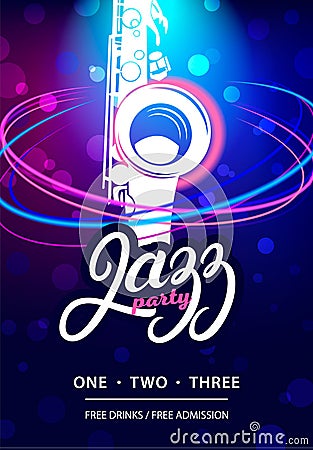 Jazz Party design template Vector Illustration