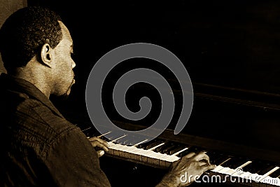 Jazz Piano Player Stock Photo