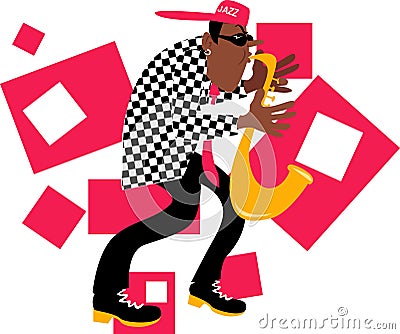 Jazz sax Vector Illustration