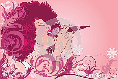 Jazz singer Vector Illustration