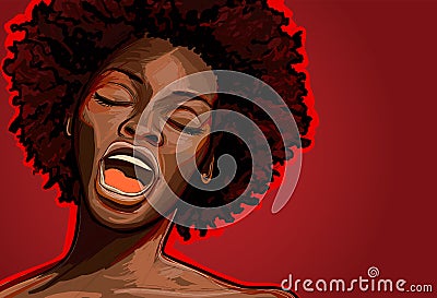 Jazz singer Vector Illustration