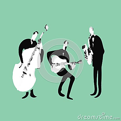 Jazz trio Vector Illustration