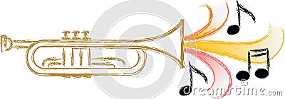 Jazz Trumpet Music/eps Vector Illustration