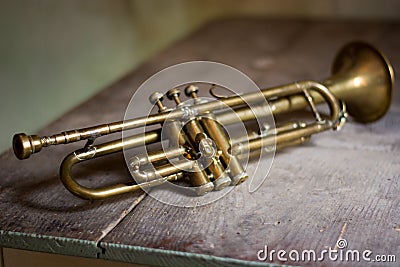 Jazz trumpet Stock Photo