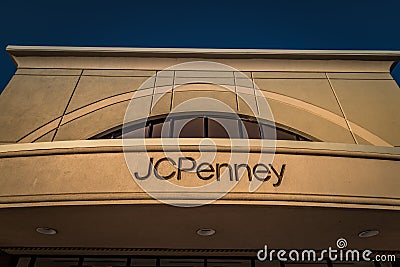 JC Penny Department Store Sign Editorial Stock Photo