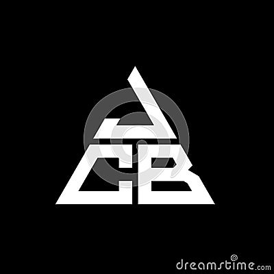 JCB triangle letter logo design with triangle shape. JCB triangle logo design monogram. JCB triangle vector logo template with red Vector Illustration