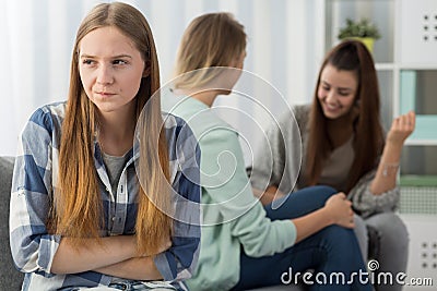 Jealous angry teenager Stock Photo