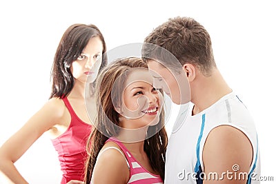 The jealous girl Stock Photo