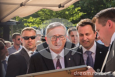 Jean-Claude Juncker and Xavier Bettel Editorial Stock Photo