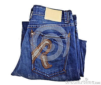 Jeans back pocket Stock Photo