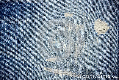 Jeans background worn out denim pattern classic texture blue background of denim canvas Stock Photo