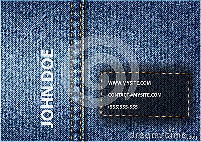 Jeans Card Vector Illustration