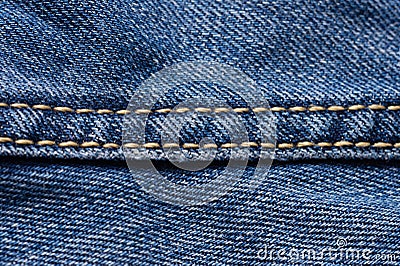 Jeans close-up. Seams. Interlacing the fabric with a close-up Stock Photo