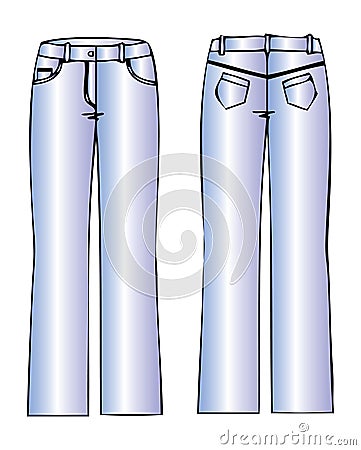 Jeans illustration Stock Photo