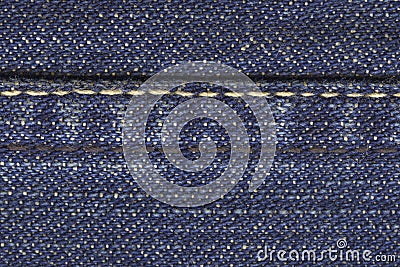 Jeans material with stitch Stock Photo