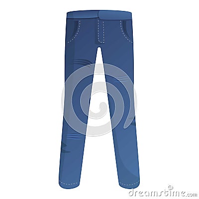 Jeans pants icon, cartoon style Vector Illustration
