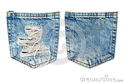 Jeans pocket Stock Photo