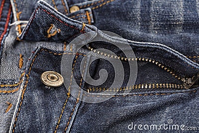 Jeans rivet button. Fashion jeans. Stock Photo