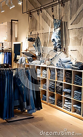 Jeans shop Stock Photo