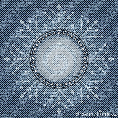 Jeans snowflake Vector Illustration